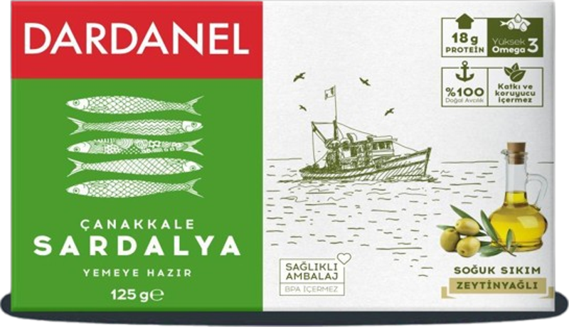 Zeytinyağlı Çanakkale Sardalya 125 gr