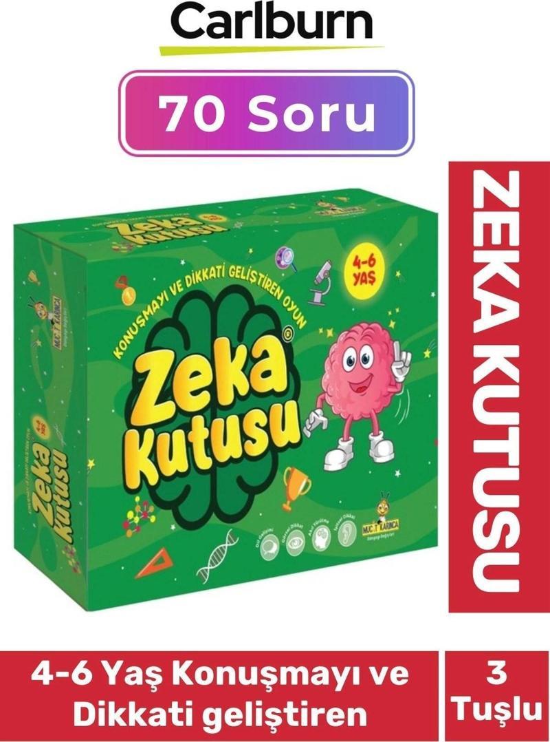 70 Sorulu 3 Cevap Tuşlu Zeka Kutusu 4-6 Yaş Konuşmayı Dikkati Geliştiren Oyuncak