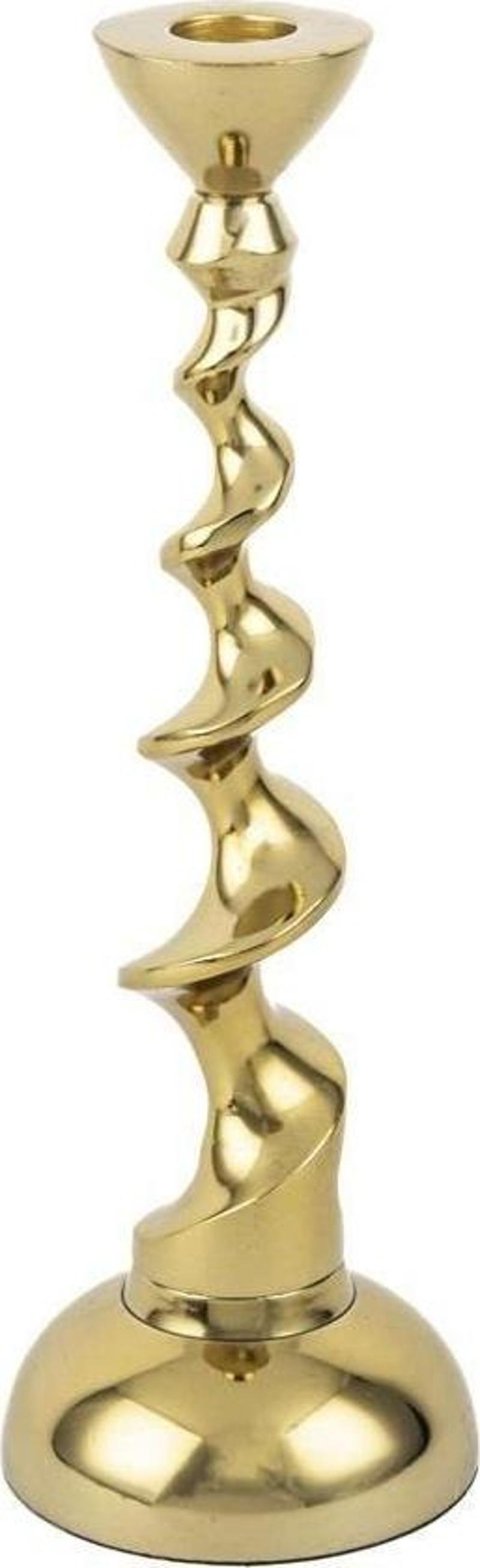 Twist Gold Metal Mumluk 9x27cm