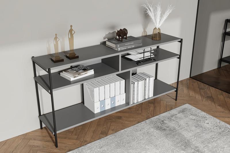 Ella Ofis Dolabı Antrasit 140x30x68