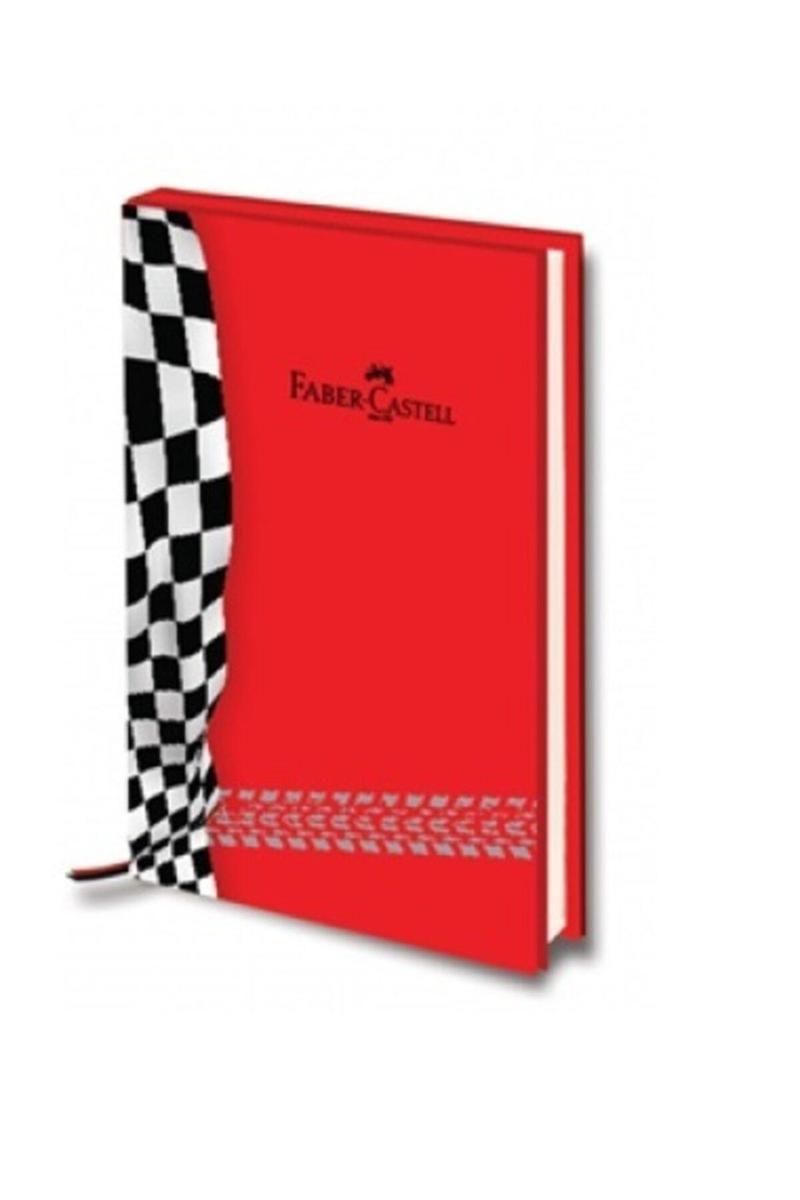 Faber-Castell Faber-Castell Yarışçı Model A5 Sert Kapak Çizgili Defter (Kırmızı)