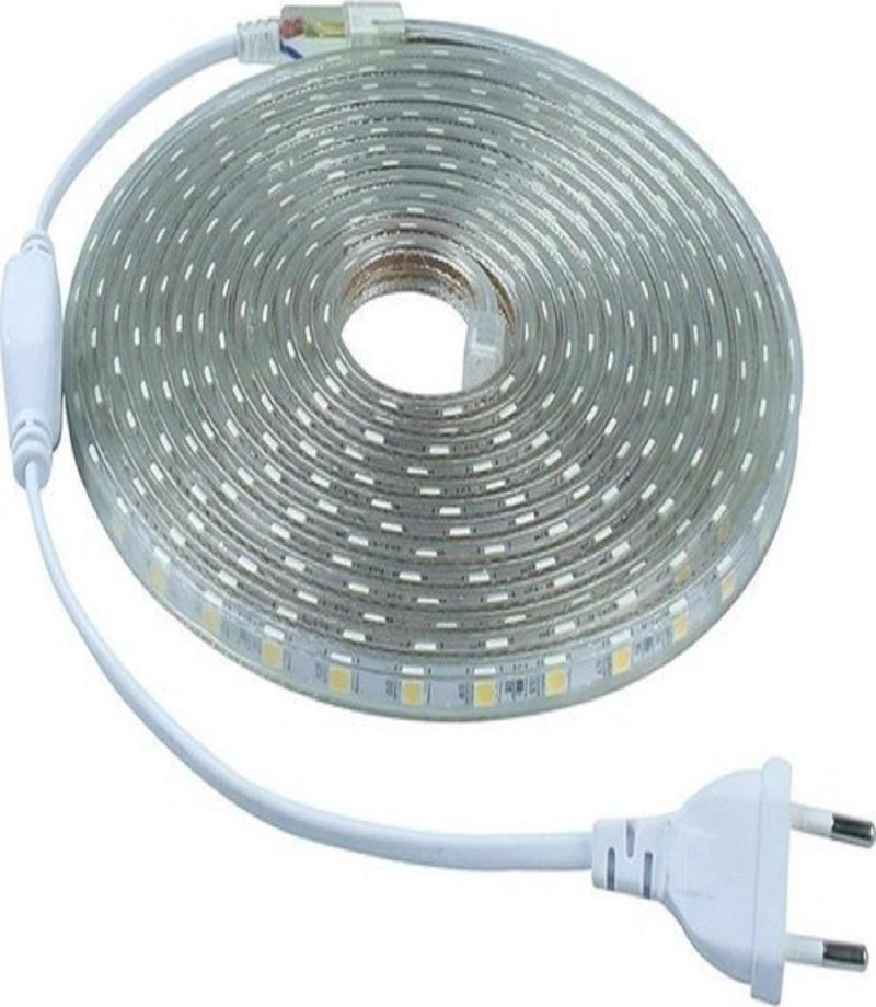 Şerit Led 220 Volt 3 Çip Dış Mekan Kırmızı Işık Fiş 25 Metre