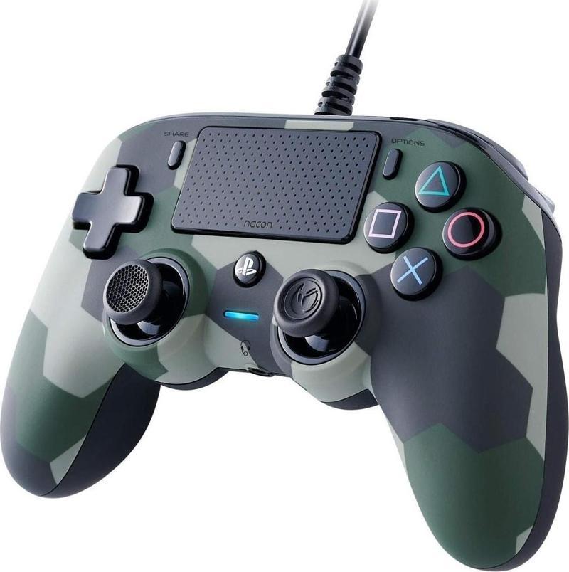 Ps4 Wired Compact Controller Kamuflaj Yeşil