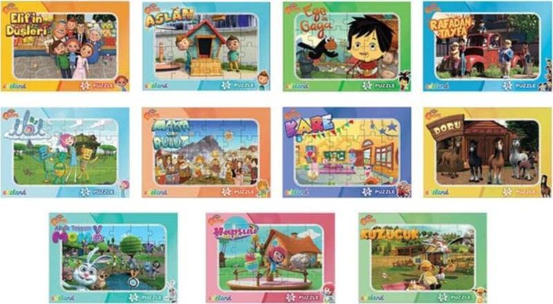 Trt Çocuk 24 Parça 5'Li Karışık Eğitici Puzzle