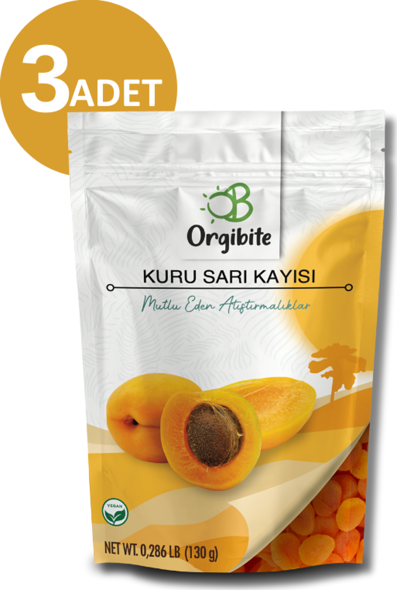 Kuru Sarı Kayısı 130 gr 3'lü Set