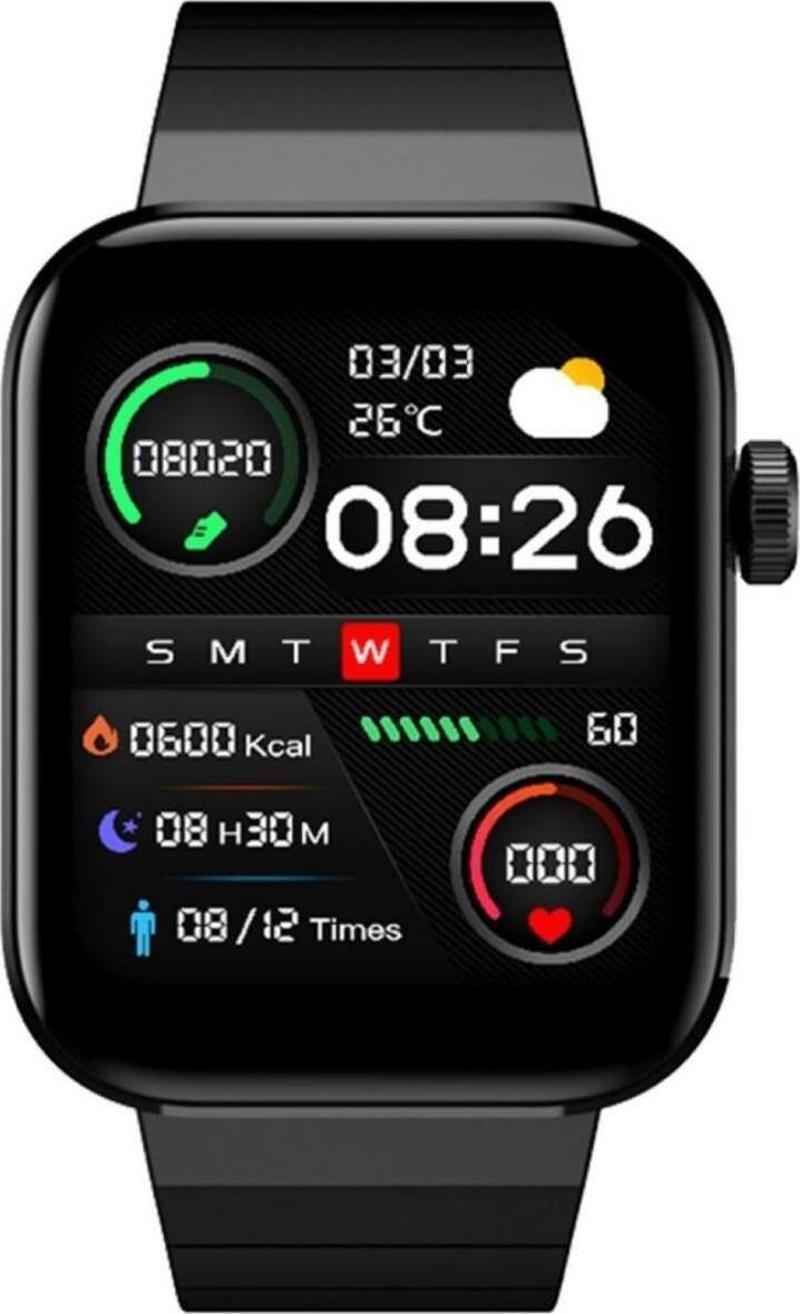 Mibro Watch T1 1.6 Inç Amoled Hd Ekran 2 Atm Sesli Görüşme Özellikli Akıllı Saat Siyah