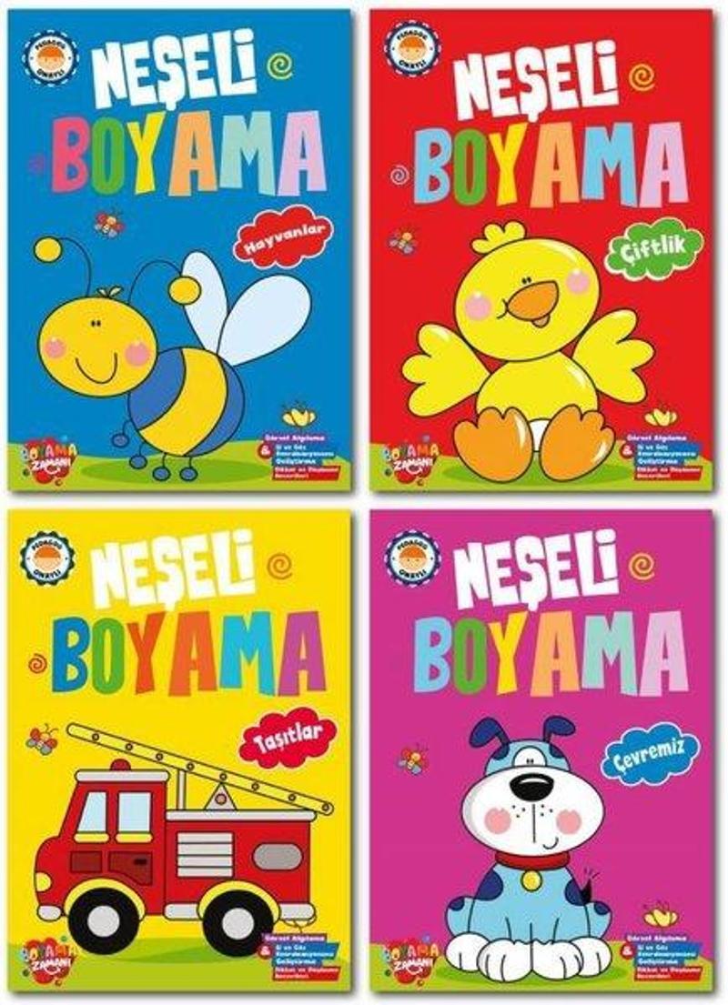 Neşeli Boyama Seti - 4 Kitap Takım