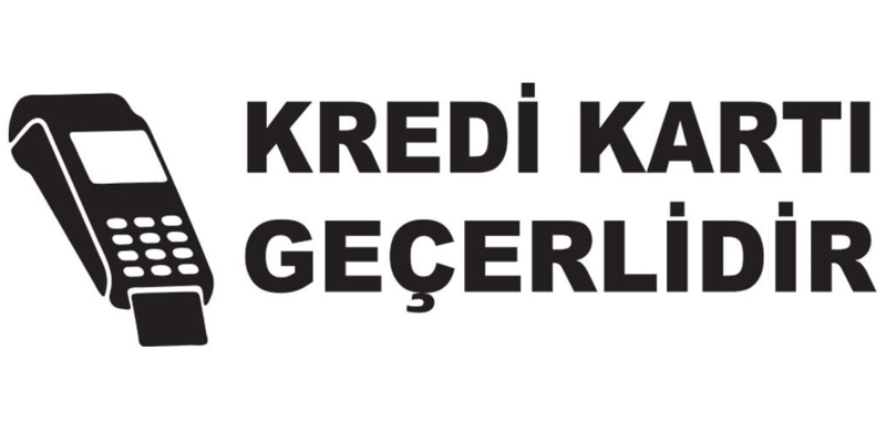 Kredi Kartı Geçerlidir Sticker 10 x 3 cm 331196