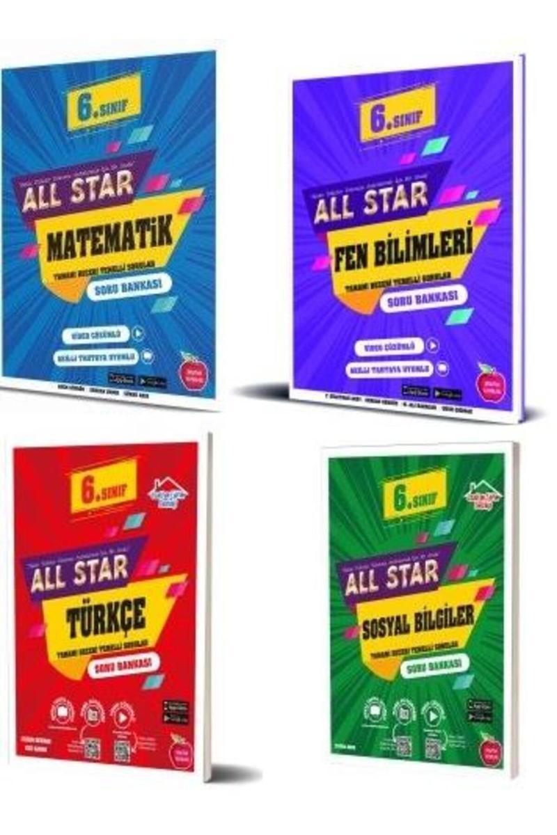 Newton Yayınları 6. Sınıf Matematik+Fen+Türkçe+Sosyal All Star Soru Bankası 4 Kitap