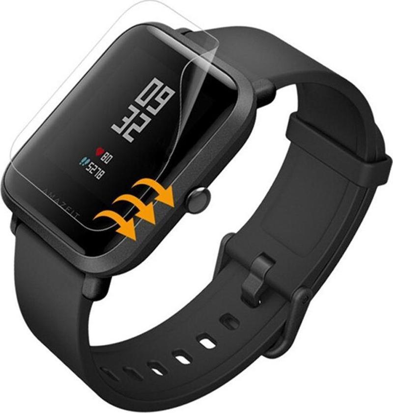 Amazfit Bip-Bip Lite Ön Darbe Emici Ekran Koruyucu Nano Cam (4 Adet)