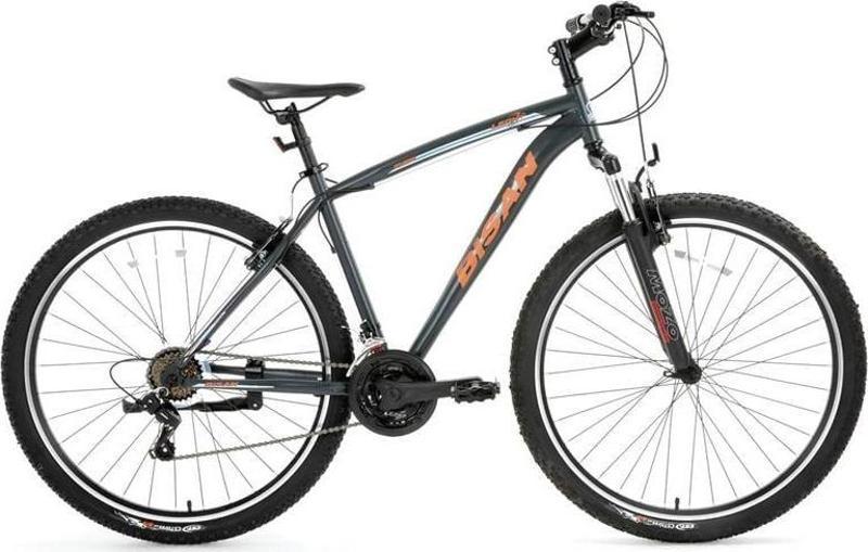 LEON ERKEK DAĞ BİSİKLETİ 48CM V 29 JANT 21 VİTES MAT GRİ TURUNCU