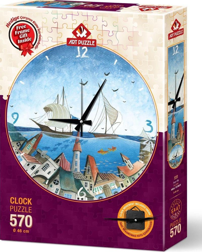 570 Parça Saat Puzzle Su Şehri Saat 5103