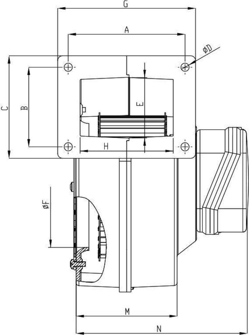 Bdras 140-60 Alüm. Salyangoz Fan