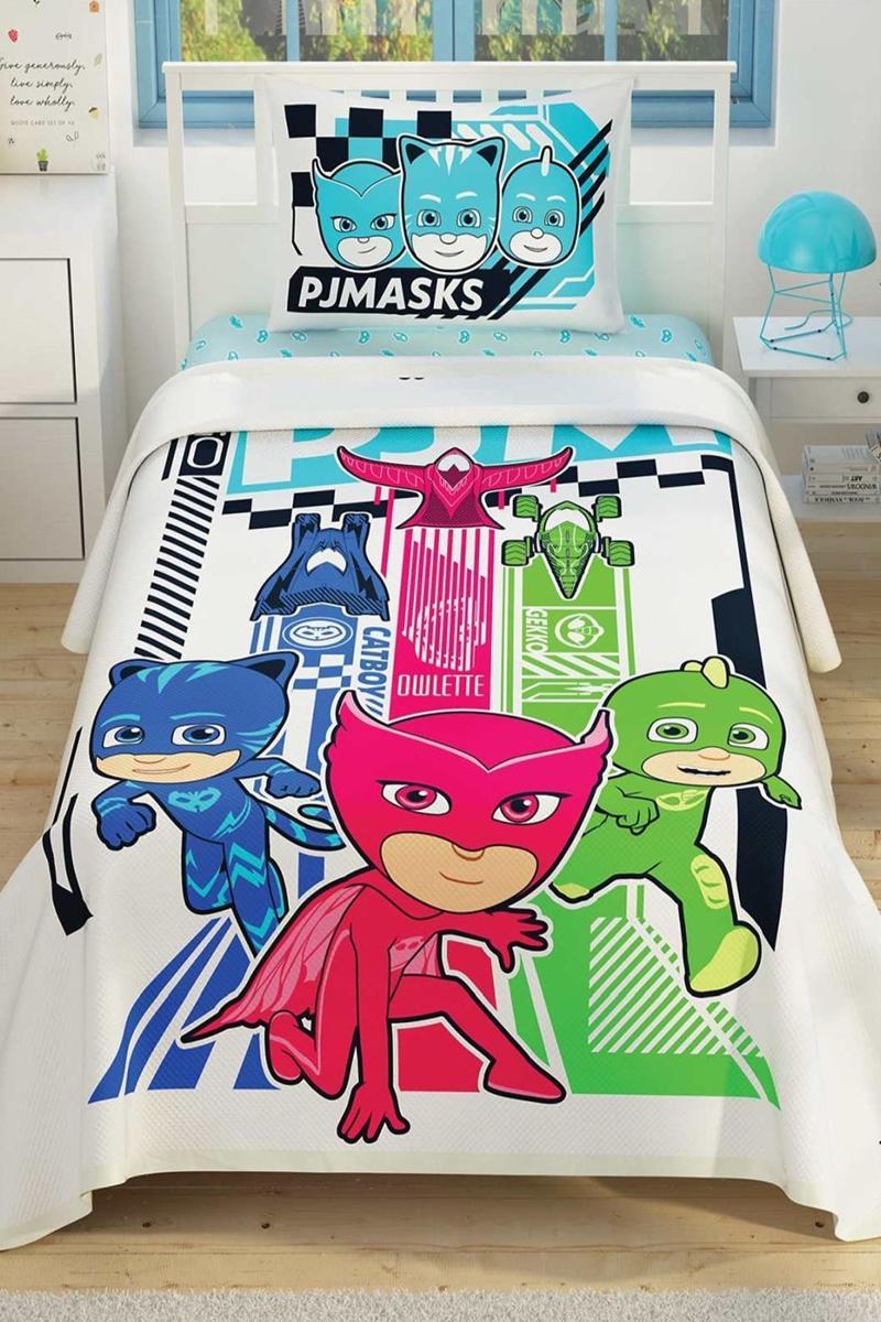 Lisanslı Pj Masks Take Actıon Pamuklu Tek Kişilik Pike Takımı