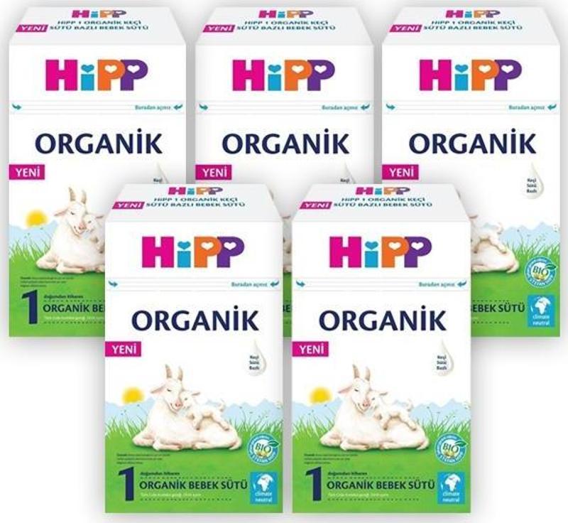 1 Organik Keçi Sütü Bazlı Bebek Sütü 400 gr x 5 Adet