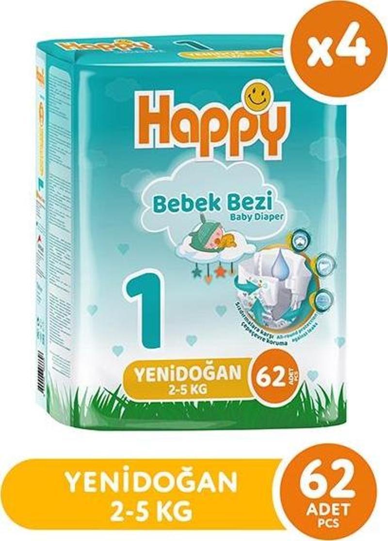 Bebek Bezi Yenidoğan 1 No 62 li x 4 Adet