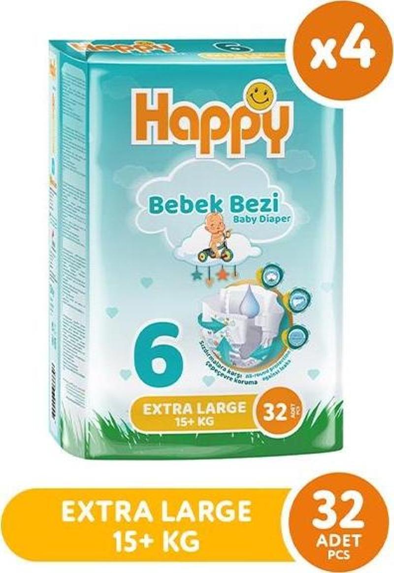 Bebek Bezi Extra Large 6 No 32 li x 4 Adet