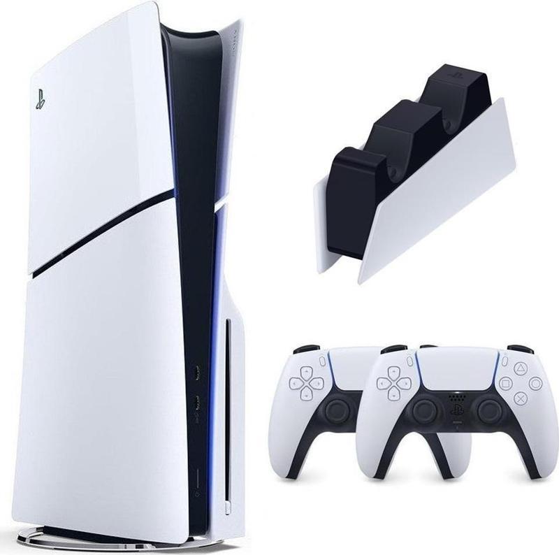 Playstation 5 Slim Cd Edition + 2. DualSense Ps5 Kol + Sarj istasyonu (ithalatçı Garantili)