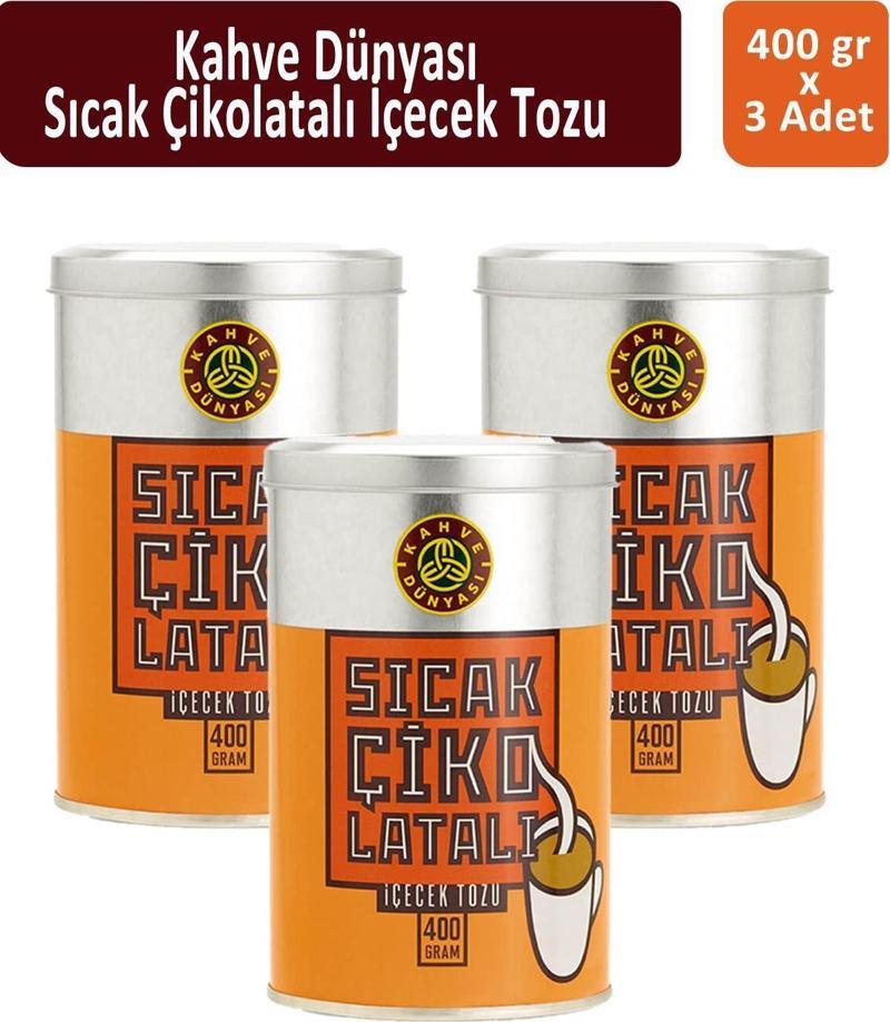 Teneke Sıcak Çikolata 400 gr x 3 Adet