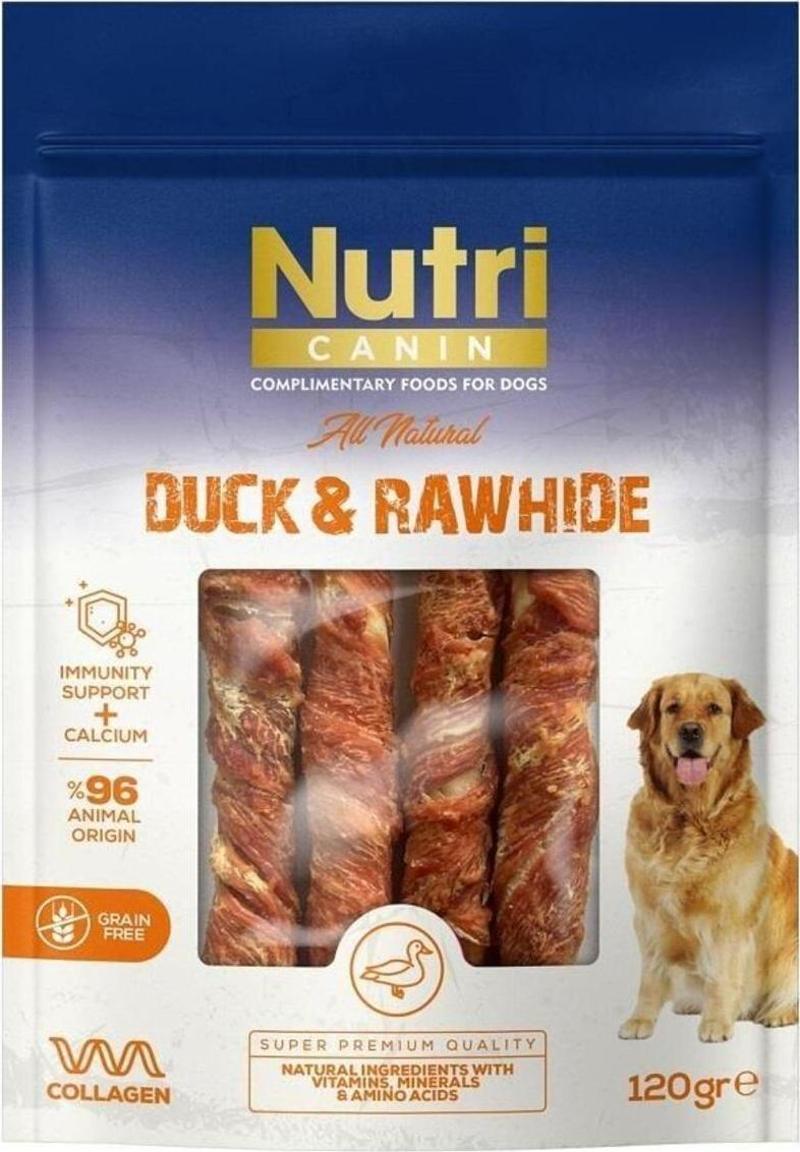 NUTRI CANIN ÖRDEK ETLİ SARILI KEMİK 120 GR