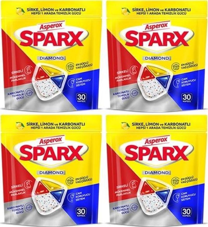 Sparx Bulaşık Makinesi Kapsülü 30 Yıkama x 4 Adet