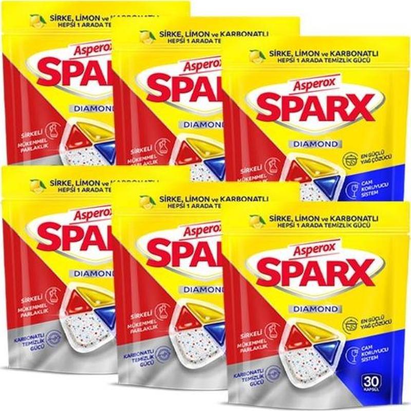 Sparx Bulaşık Makinesi Kapsülü 30 Yıkama x 6 Adet