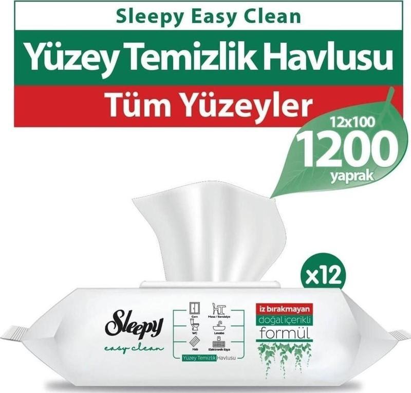 Easy Clean Yüzey Temizlik Havlusu 100 Yaprak x 12 Adet