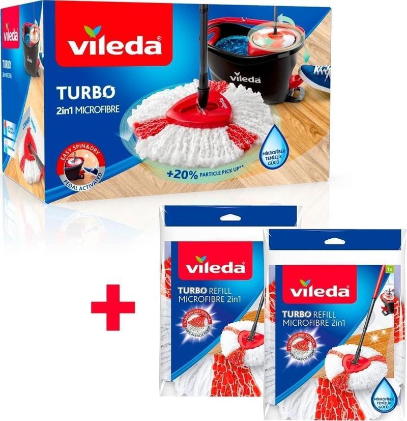 Turbo 2in1 Temizlik Seti + Turbo 2in1 Yedek Paspas 2 li