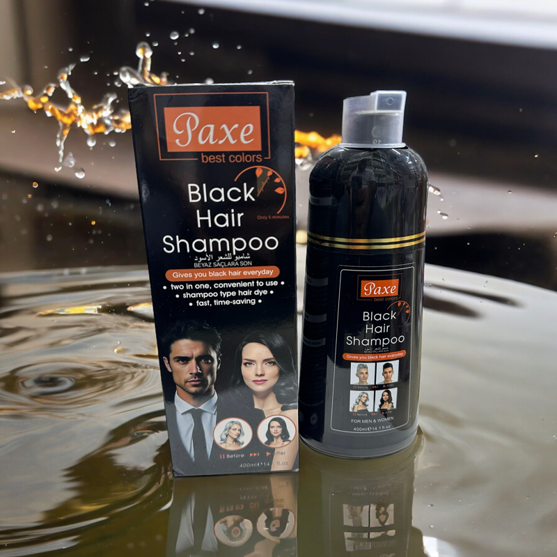 Black Hair Shampoo Beyaz Kapatıcı Şampuan Siyah Renk 400 ml Büyük Boy