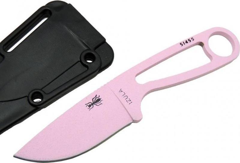 İzula Esee 51455PNK Pembe Kamp Bıçağı 16 cm - Komple Metal, Plastik Kılıflı