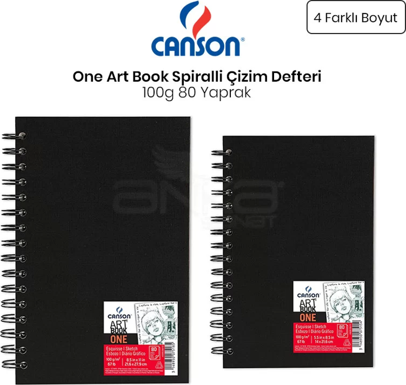 One Art Book Çizim Defteri Spiralli 100g 80 Yaprak