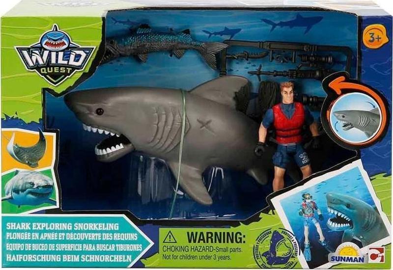 S01049012 Wild Quest Köpek Balığı Ve Dalgıç Adam Oyun Seti