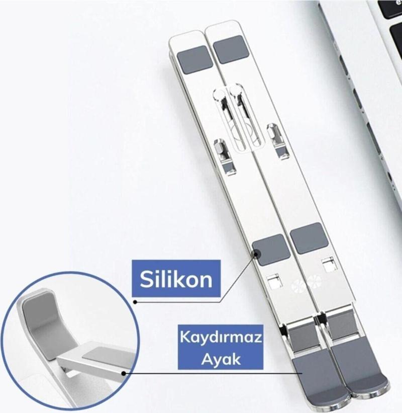 Ayarlanabilir Dizüstü Destek Tabanı Tamamen Katlanabilir Taşınabilir Laptop Yükseltici