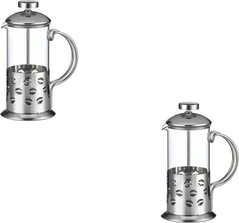 French Press Bitki Çayı Bardağı 2 Adet 350 Ml Paslanmaz Çelik