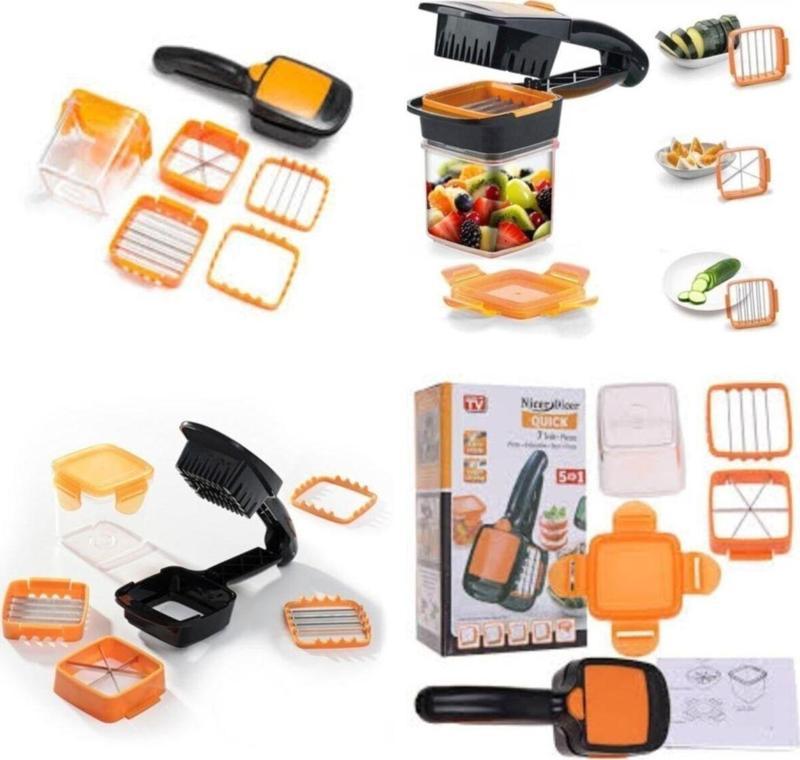 Quick 5 In 1 Büyük Hazneli Pratik Hızlı Meyve Sebze Doğrayıcı