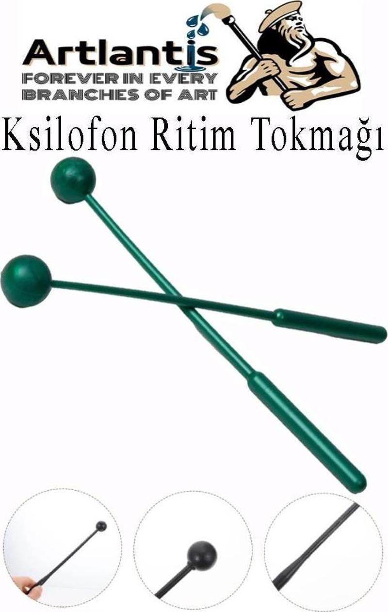 Ksilofon Tokmağı 1 Çift Yeşil 1 Paket Ritim Çubuğu Plastik