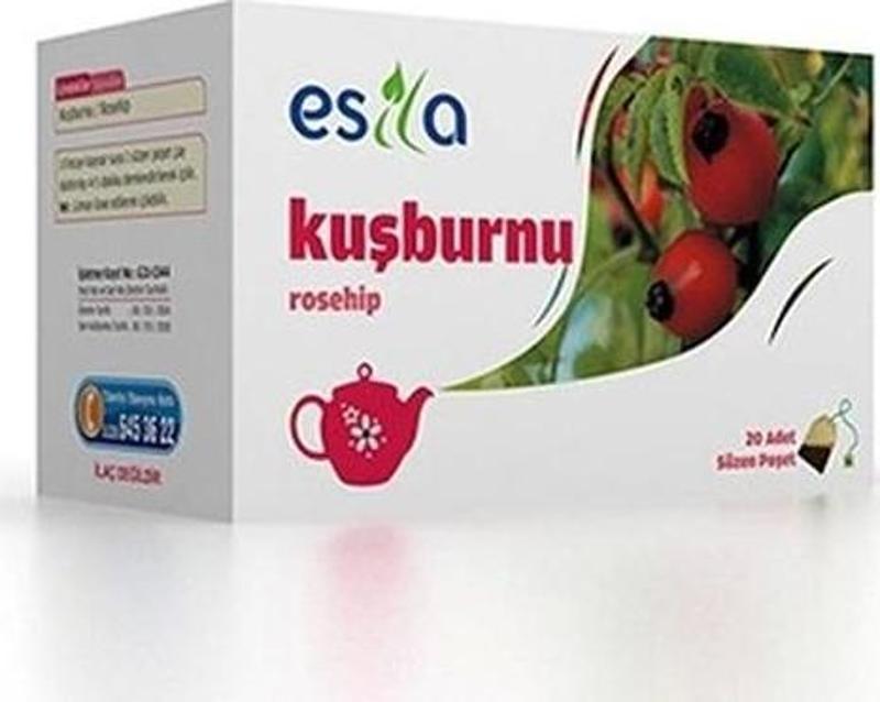 Kuşburnu Bitki Süzen Poşet Çay 20 x 2 G