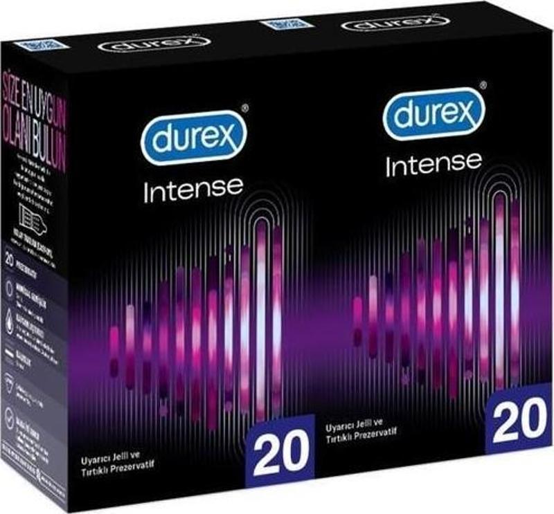 Intense Uyarıcı Prezervatif 20 li x 2 Adet (40 lı Avantaj)