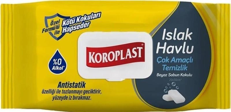 Çok amaçlı Beyaz Sabun Kokulu Islak Havlu 100 lü