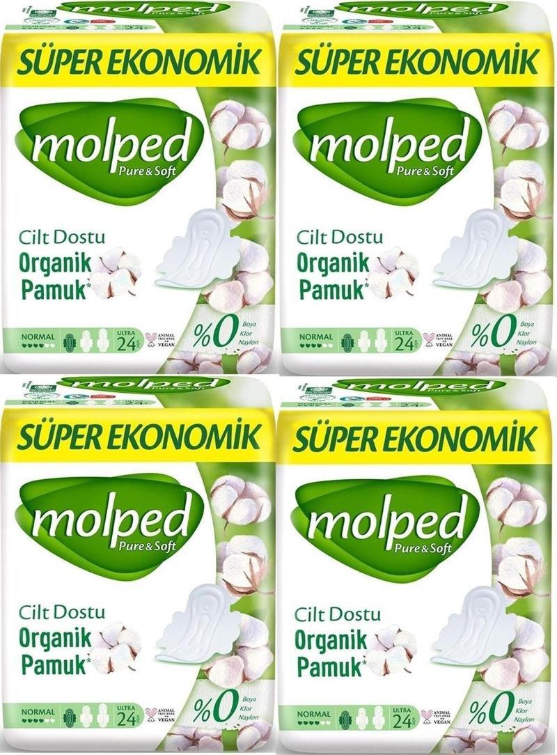 Pure & Soft Normal Süper Ekonomik Ped 24 lü x 4 Adet