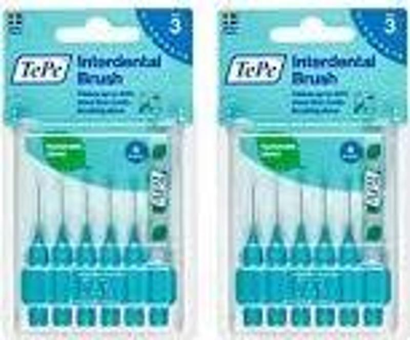 Interdental Brush Arayüz Fırçası Mavi 0.6 mm 6 lı x 2 Adet