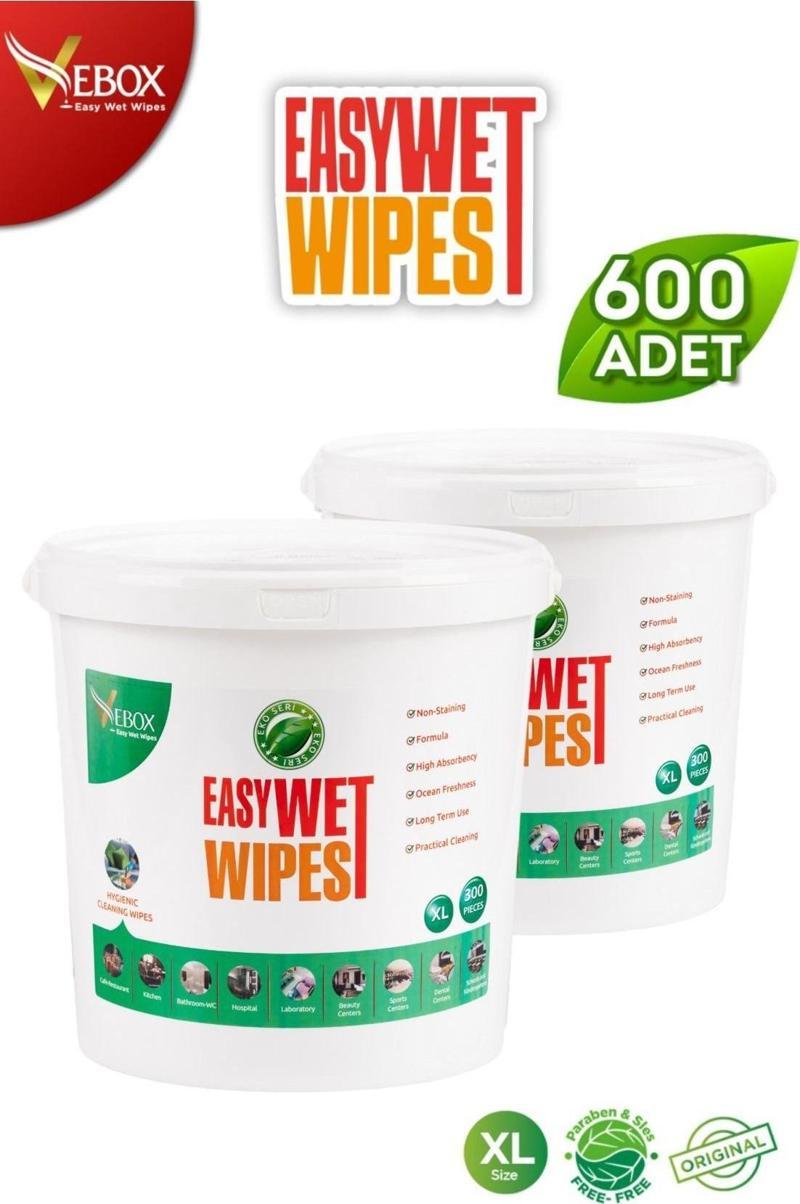 Easy Wet Wipes Islak Kova Mendil 300 Adet x 2 Adet