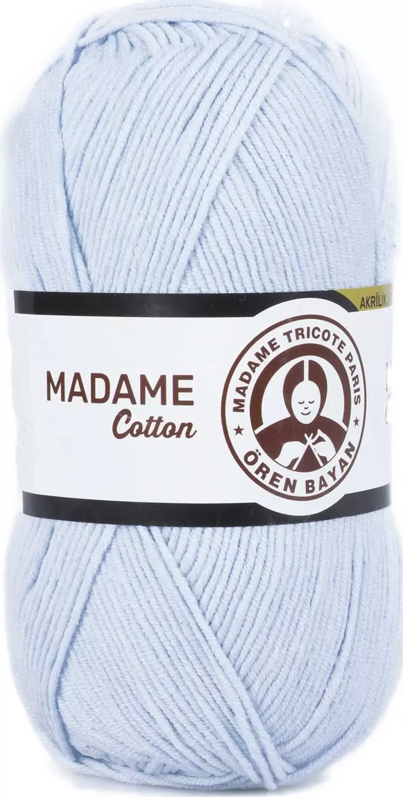 1 Adet Madame Cotton El Örgü İpi Yünü 100 Gr 031 Bebe Mavisi