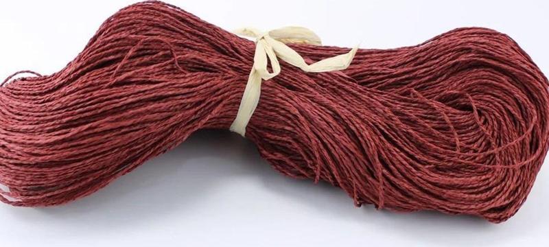 Bordo Renk Çile Kağıt İp Çanta Ipi Supla Ipi No:62 - (550-600 Gr)