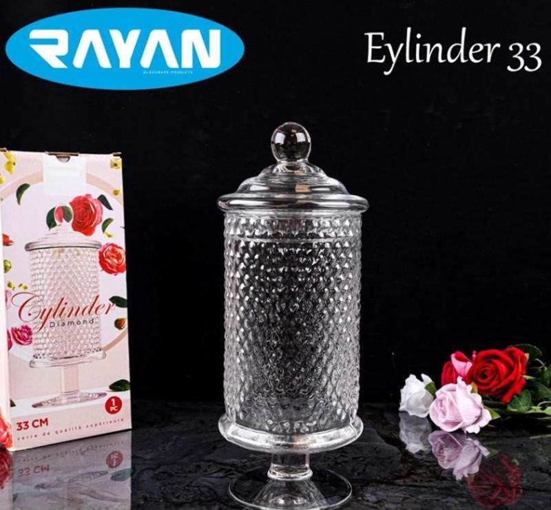 Just Cheap Store Rayan 33 Cm Eylinder Fanus Şekerlik