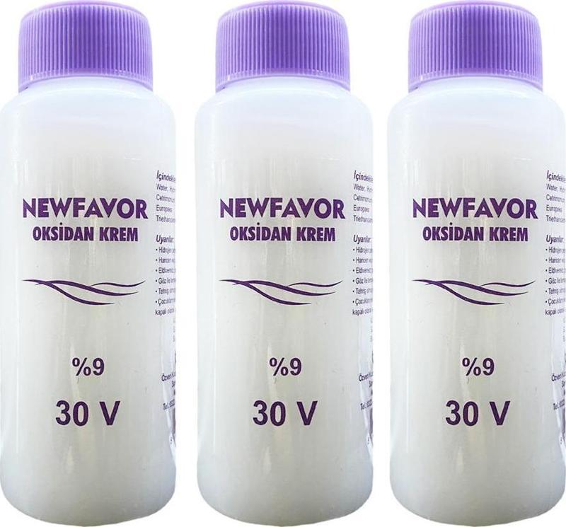 3 Adet Oksidan Krem Saç Boya Sıvısı 9'Luk 30 Volüme 60 Ml