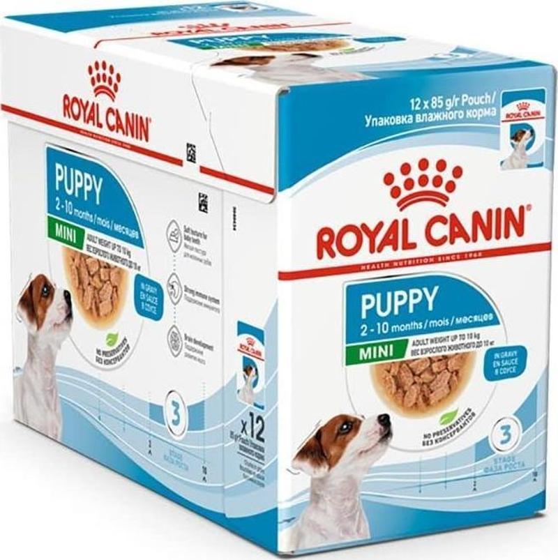 Mini Puppy Pouch Konserve Yavru Köpek Maması 12 x 85 G