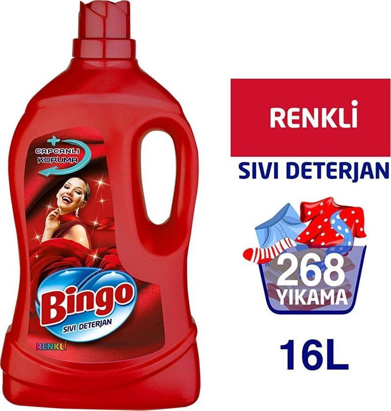 Renkli Sıvı Bakım Çamaşır Deterjanı 4 lt x 4 Adet
