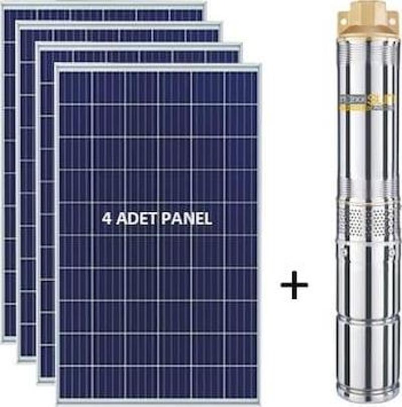 275 WATT 4 ADET GÜNEŞ PANELİ VE DC SOLAR POMPA TAK ÇALIŞTIR HAZIR