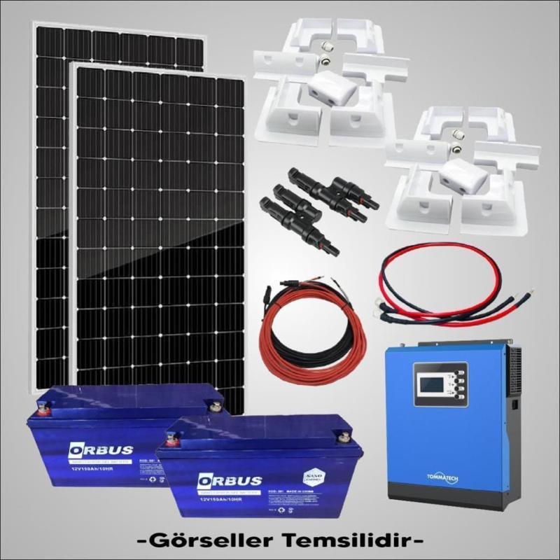 Güneş Enerjisi Karavan Solar Paketi 3kva Mppt İnverter 330w Güneş Paneli